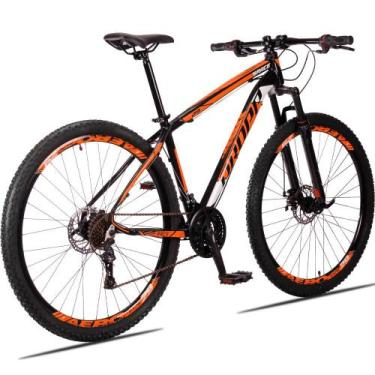 Imagem de Bicicleta 29 Dropp Race 21V Freio Disco Quadro Alumínio, Preto, Laranj