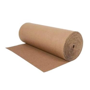 Imagem de Bobina Papelão Ondulado 60 Cm X 50 Metros Salva Obra Embalagem Reforma Casa