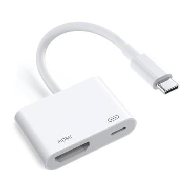 Imagem de Adaptador USB C para HDMI para iPhone 16 15 para TV, TV AV digital tipo C com carregamento rápido de 100W e conversor HDTV 4K @60Hz, adaptador de iPhone para HDMI para USB C compatível com MacBook
