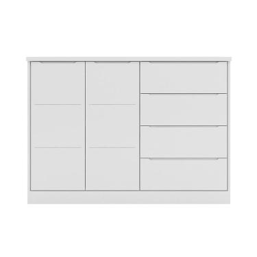 Imagem de Cômoda Infantil 2 Portas 4 Gavetas Lua P04 Branco - Mpozenato