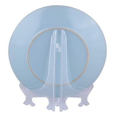 Imagem de Rack de Exibição de Placas de Plástico, Cavilha de Plástico Transparente Exibem Fotos de Placares para Casamentos Casas Decorationbirthdays Tabelas (Metal Plástico)