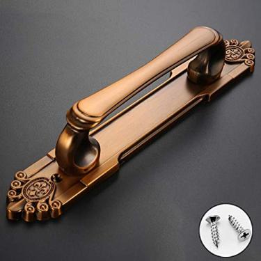 Imagem de Puxador deslizante de liga de zinco para porta de celeiro, móveis antigos armário de cozinha armário armário armário maçaneta de porta de madeira, puxadores de gaveta de banheiro de bar, com parafuso