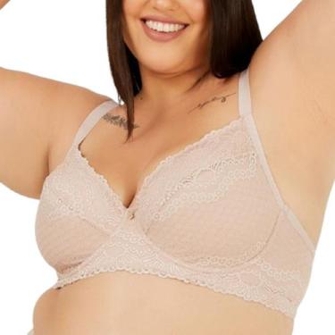 Imagem de Sutiã plus size sem bojo com aro em renda Nayane Rodrigues SP84, Crist