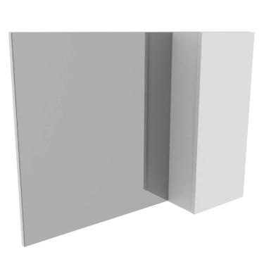 Imagem de Armário Espelheira para Banheiro Branco 80cm com 1 Porta BN3602