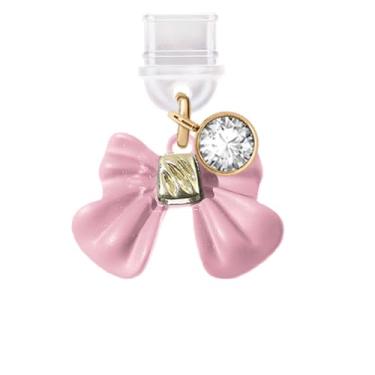 Imagem de ELISE & FONDA TP604 Tipo-C porta de carregamento antipoeira plugue pequeno 3D pintura spray arco celular charme para iPhone 15/16/Samsung/OnePlus/Xiaomi/oppo telefones Android (rosa)