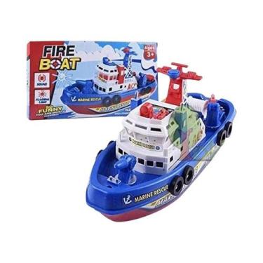 Imagem de Brinquedo De Barco De Resgate Elétrico Para Crianças Com Luz E Som Bar