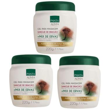 Imagem de Kit 3 Gel p/ Massagem Panta Sangue de Dragão Mix de Ervas 220g - panta