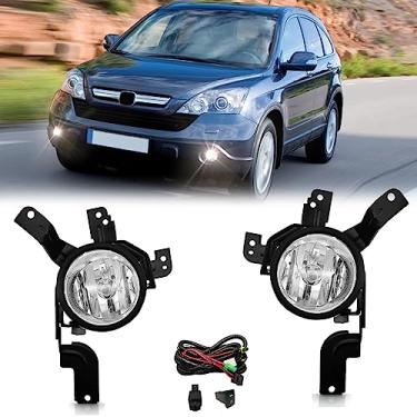 Imagem de Faróis de neblina para Honda CRV 2007 2008 2009 com suporte, arnês e interruptor conjunto de montagem de lâmpada lateral L&R