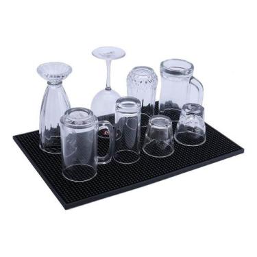 Imagem de Tapete Escorredor De Louça Grande Silicone Bar Mat 45x30 Cm - Evolutio