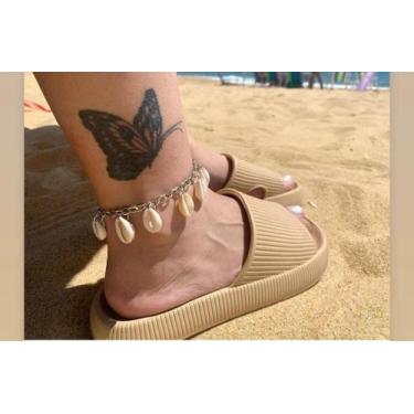 Imagem de Tornozeleiras Búzios verdadeiros banhado a Ouro e Prata axé feita a mã