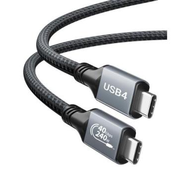 Imagem de Cabo USB4 AGFINEST Thunderbolt 4 2m 240W Carregamento rápido 40Gbps