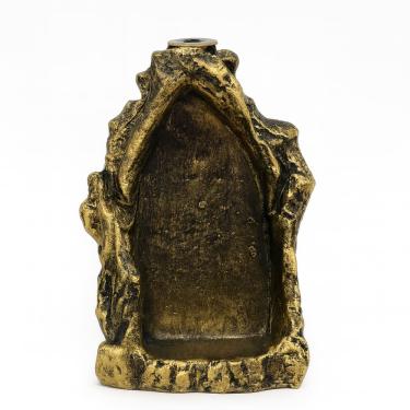 Imagem de Incensário Cascata Gruta Dourado 14 cm em Resina