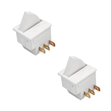 Imagem de Heyiarbeit Interruptor De Luz Para Porta Geladeira 3 Pinos, Substituição Universal Ltk-17, Momentâneo, Nc, Ca 250 V 0,5 A Maioria Dos Refrigeradores E Freezers, Branco, 2 Peças