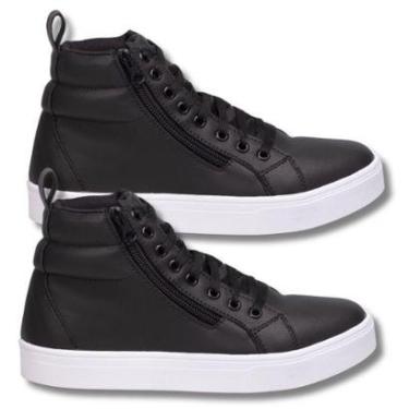 Imagem de Kit 2 pares Tenis Feminino Cano longo Sola Anti-Derrapante. Esltico Skate, Balada.-Feminino