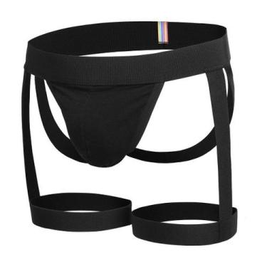Imagem de Cueca Jockstrap Cinta Liga - 1 liga - Beebas, Preto, M