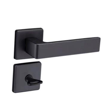 Imagem de Fechadura Pado Concept 419 Banheiro Preta 40Mm Quadrada Ep