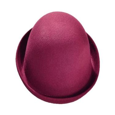 Imagem de Chapéu masculino feminino vintage de lã bonito moderno Bowler Derby - 