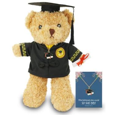 Imagem de Presente de formatura de ursinho de pelúcia de pelúcia de 30 cm Byelfd