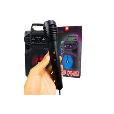 Imagem de Caixa de Som Portátil Microfone Karaoke Bluetooth KTS-1513