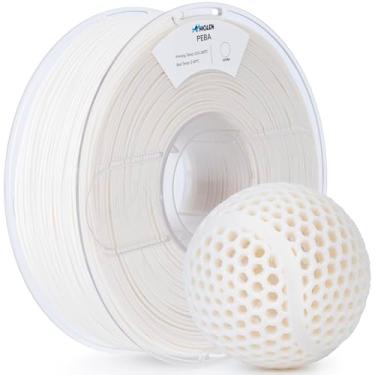 Imagem de Amolen Filamento flexível Rebound PEBA 90A, filamento de impressora 3D de 1,75 mm, 78% de retorno de energia e 20% mais leve, impressão de alta velocidade leve para esportes e robótica, drones e
