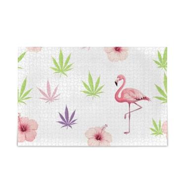 Imagem de WELLDAY Quebra-cabeça flamingos rosa flores tropicais 500 peças grande jogo de arte para adultos adolescentes