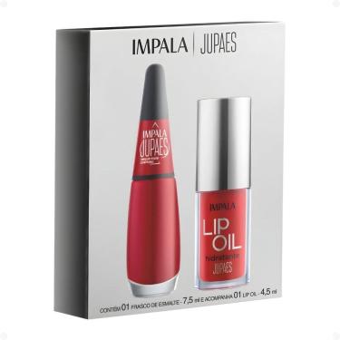 Imagem de Kit Impala Ju Paes Virando O Jogo Xeque-Mate: 1 Esmalte Cremoso e 1 Lip Oil Hidratante