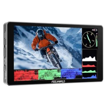 Imagem de Monitor de Câmera P6XL de 6 Polegadas, Tela IPS Sensível ao Toque de 1200 nits, 1920x1080, Monitor de Campo para Câmera, Assistente de Vídeo, HDR, Forma de Onda, Foco, Peaking, LUT 3D, 4K, HDMI