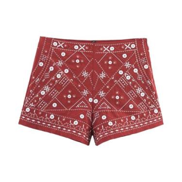 Imagem de Shorts Casuais Bordados De Moda Punk Feminina Para O Verão, Estilo Eur