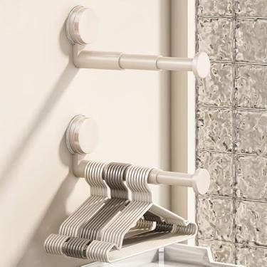 Imagem de 1 rack retrátil para secar roupas, economia de espaço, design dobrável para banheiro, varanda, lavanderia, apartamentos pequenos, branco cremoso