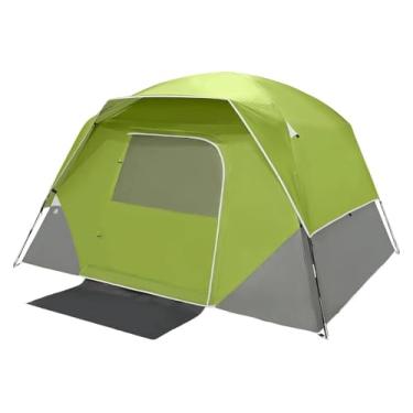 Imagem de Barracas de acampamento para 4 pessoas, à prova d'água, configuração rápida, fácil, dobrável, para atividades ao ar livre, trilhas, família (verde)