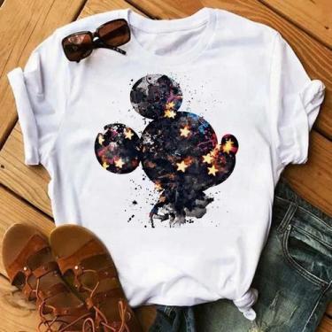 Imagem de Camiseta Feminina Engraçada Com Estampa Do Mickey Mouse, Camiseta De A