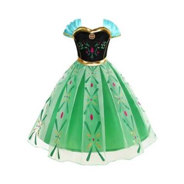 Imagem de Fantasia Infantil Elsa Anna Frozen Princesa Para Halloween 2026 - Traj