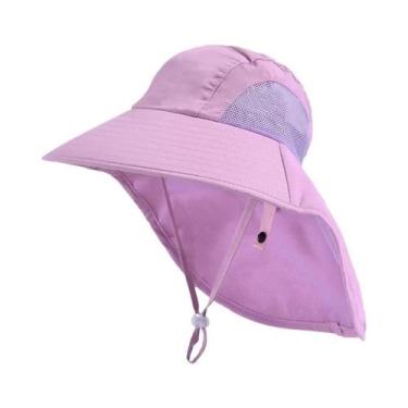 Imagem de Chapéu De Sol Unissex Para Crianças Com Proteção UV E Aba Larga Para V
