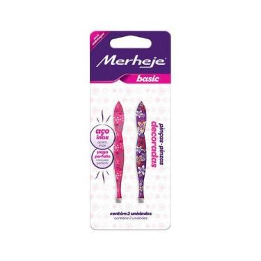 Imagem de Pinça Depilatória Merheje Basic 2 Unidades Decorada