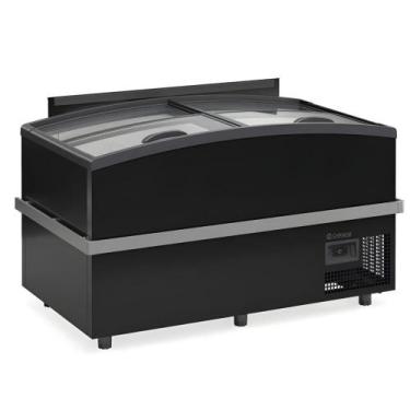 Imagem de Balcao Refrigerado Expositor Ilha Dupla Açao Led Gism-150 Preto Bivolt