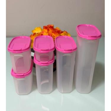 Imagem de Tupperware  kit potes modurares oval transparente  6 peças ,tampa com 