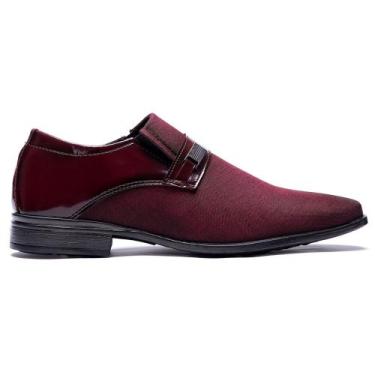 Imagem de Sapato Social Masculino Estilo Colorido Bordo Lançamento Primavera Ver