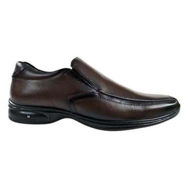 Imagem de Sapato Social Masculino Jota Pe 3D Vision Em Couro, Dark brown, 42
