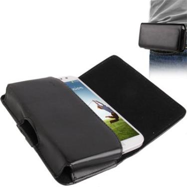 Imagem de LIYONG Capa para celular estilo carteira capa de couro rígido com clipe de cinto para iPhone 8 e 7/iPhone 6, Galaxy S IV / i9500 sacos de mangas
