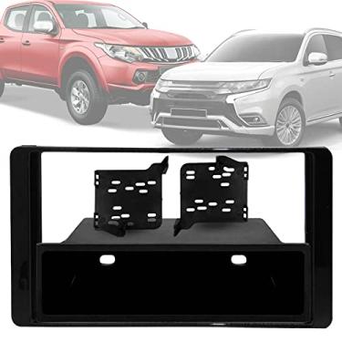 Imagem de Moldura 7pol 1 DIN / 2 DIN Brack Piano Outlander 2014-2021 / Triton 2014-2021-Expex EPX MT-562