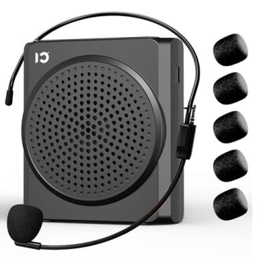 Imagem de 10° Amplificador De Voz Portátil Para Professores Com Microfone, Sistema Mini Potência Recarregável 1800 Mah E 16 W Microfone Guia Turístico, Treinador, Sala Aula Reunião