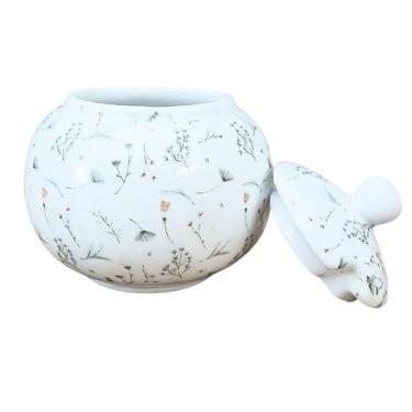 Imagem de Açucareiro 350ml Porcelana Branca Mesa Posta Café Chá - Antilope Decor