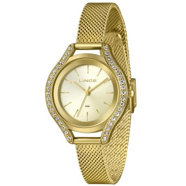 Imagem de Relógio Lince Feminino Ref: Lrgm059l36 C1kx Casual Mesh Dourado