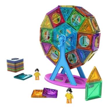 Imagem de Blocos de Montar Magnéticos Roda Gigante, Brinquedo Educativo para Crianças, 73 Peças