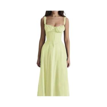 Imagem de Vestido Longo Floral De Verão Para Mulheres Com Alças Ajustáveis, Midi