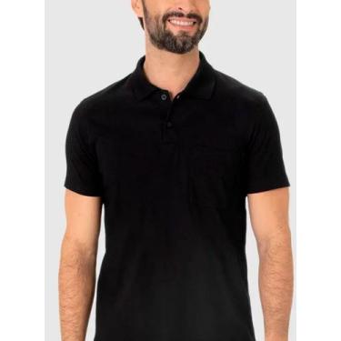 Imagem de Camisa Polo Malwee 1000004429 Masculina Com Bolso Piquet Stretch T. P/