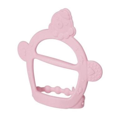 Imagem de Mordedor Pulseira 11cm  Alívio e Conforto para o Bebê - Art Baby, Rosa