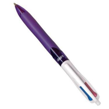 Imagem de Caneta Esferográfica Retrátil BIC 4 Cores Fashion Grip - Bic Amazônia 