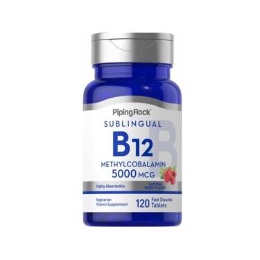 Imagem de B12 5000mcg Metilcobalamina Top! 120 Tablet Sublingual E U A - Piping 