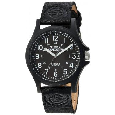 Imagem de Relógio Masculino Analógico com Pulseira de Couro , Timex TW4B08100, Preto